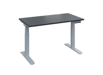 Fleximax 27-12 výškově nastavitelný stůl, kovová podnož stříbrná, deska 25 mm, široký 1200 mm, antracit